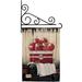 Breeze Decor Ruby Red Country Apple 2-Sided Polyester 19 x 13 in. Flag Set in Black/Brown | 18.5 H x 13 W x 1 D in | Wayfair