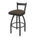 Holland Bar Stool 821 Catalina Low Back Swivel Bar Stool Upholstered/Metal in Gray | 39 H x 18 W x 18 D in | Wayfair 82130PW006