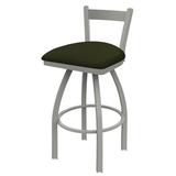 Holland Bar Stool 821 Catalina Low Back Swivel Bar Stool Upholstered/Metal in Gray | 39 H x 18 W x 18 D in | Wayfair 82130AN010