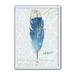 East Urban Home ' Damask Feather' - Picture Frame Print on Canvas in Blue | 20 H x 12 W x 1 D in | Wayfair 9E3CE238BBEC42C2B80525A4CB3B3846