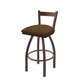 Holland Bar Stool 821 Catalina Low Back Swivel Bar Stool Upholstered/Metal in Gray/Brown | 34 H x 18 W x 18 D in | Wayfair 82125BZ026