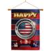 Breeze Decor Happy Impressions Decorative 2-Sided Polyester 40 x 28 in. Flag Set in Black/Red | 40 H x 28 W x 1 D in | Wayfair