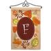 Breeze Decor Autumn N Initial 2-Sided Polyester 18.5 x 13 in. Flag Set in Red/Brown | 18.5 H x 13 W x 1 D in | Wayfair