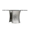 Bernhardt Serpentine Interiors Pedestal Dining Table Glass/Metal in Brown | 30 H x 54 W x 54 D in | Wayfair K1413