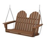 POLYWOOD® Vineyard Adirondack 48" Swing Plastic in Brown | 31.63 H x 49.88 W x 27.13 D in | Wayfair ADSW600TE