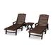 Trex Outdoor Yacht Club 3-Piece Chaise Set Plastic in Brown | 16.75 H x 79 W x 74 D in | Wayfair TXS110-1-VL