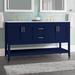 Sand & Stable™ Trieste 60" W x 22" D x 34" H Double Bathroom Vanity Set Wood/Marble in Blue | 34 H x 60 W x 22 D in | Wayfair