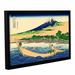 Vault W Artwork 'A Fishing Boat w/ Mt Fuji' by Katsushika Hokusai Framed Painting Print Canvas in Blue/Green | 16 H x 24 W x 2 D in | Wayfair