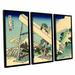 Vault W Artwork 'The Fuji from the Mountains of Totomi' by Katsushika Hokusai 3 Piece Framed Painting Print Set /Canvas in Blue/Brown/Green | Wayfair