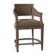 Fairfield Chair Gilroy 26.5" Counter Stool Wood/Upholstered in Brown | 39.5 H x 24 W x 24 D in | Wayfair 6022-C6_8789 90_Tobacco_1009Pewter