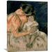 Vault W Artwork 'Mother & Child' by Mary Cassatt Painting Print on Wrapped Canvas in Black | 35 H x 28 W x 1.5 D in | Wayfair