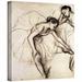 Vault W Artwork 'Two Dancers Resting' by Edgar Degas Painting Print on Canvas in Gray | 18 H x 18 W x 2 D in | Wayfair degas-053-18x18-w
