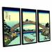 Vault W Artwork 'Fuji See Through the Mannen Bridge at Fukagawa' by Katsushika Hokusai 3 Piece Framed Painting Print Set Canvas | Wayfair