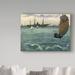 Vault W Artwork 'The Kearsarge at Boulogne' by Edouard Manet Oil Painting Print on Wrapped Canvas in Blue/Brown | 18 H x 24 W x 2 D in | Wayfair