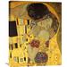 Vault W Artwork 'The Kiss (Detail 2)' by Gustav Klimt Painting Print on Wrapped Canvas in Brown/Red/Yellow | 30 H x 23.7 W x 1.5 D in | Wayfair