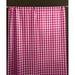 Rosalind Wheeler Lombard Gingham Room Darkening Outdoor Rod Pocket Single Curtain Panel Polyester in Pink/Black | 48 H in | Wayfair