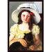 Vault W Artwork 'Francoise w/ a Black Dog' by Mary Cassatt Painting Print in Brown/Gray/Yellow | 42 H x 28 W x 1.5 D in | Wayfair