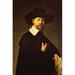 Vault W Artwork 'Portrait of Businessman Martin Looten' by Rembrandt Van Rijn Painting Print in Black/Brown | 42 H x 28 W x 1.5 D in | Wayfair