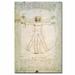 Vault W Artwork "The Proportions of the Human Figure" by Leonardo da Vinci Graphic Art on Wrapped Canvas in White | 47 H x 30 W x 2 D in | Wayfair