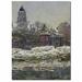 Vault W Artwork The Church at Vetheuil, 1879 by Claude Monet - Print on Canvas in Blue/Gray/Green | 24 H x 18 W x 2 D in | Wayfair BL0078-C1824GG