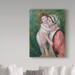 Vault W Artwork 'Mother & Child' by Mary Cassatt Oil Painting Print on Wrapped Canvas Metal in Green/Pink | 32 H x 24 W x 2 D in | Wayfair