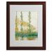 Vault W Artwork The Three Trees Autumn by Claude Monet - Picture Frame Print on Canvas in Green/Yellow | 20 H x 16 W x 0.5 D in | Wayfair