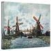 Vault W Artwork Windmills by Claude Monet - Wrapped Canvas Graphic Art Print Canvas in White | 36 H x 48 W x 2 D in | Wayfair Cmonet50-36x48-w