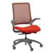 Inbox Zero Orange & Gray Adjustable Swivel Mesh Rolling Office Chair Upholstered in Brown/Gray | 38 H x 22.4 W x 24.4 D in | Wayfair