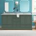 Lark Manor™ Larosa 72" Double Bathroom Vanity Set Wood/Marble in Green | 35 H x 72 W x 23 D in | Wayfair A03786B89F624F1FA5EA1DD2AFB63066