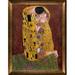 Vault W Artwork The Kiss Full View Metallic Embellished by Gustav Klimt - Wrapped Canvas Print Canvas in Black | 45 H x 35 W x 2 D in | Wayfair