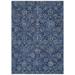 White 47 x 0.35 in Area Rug - Darby Home Co Ullin Floral Navy Sapphire Blue Performance Area Rug Polypropylene | 47 W x 0.35 D in | Wayfair