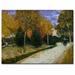 Vault W Artwork Path in the Park at Arles, 1888 by Vincent Van Gogh - Print on Canvas Metal in Brown/Green | 26 H x 32 W x 2 D in | Wayfair