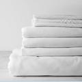 Kotton Culture 800 Thread Count Egyptian Cotton Double Size 4 Piece Sheet Set with Deep Fit Fitted sheet, Flat Sheet and 2 Pillowcases - White