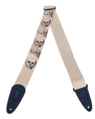 Levys Cotton Print Strap 2" Skull