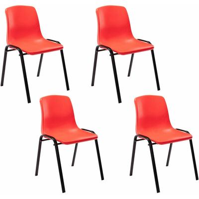 4er Set Stapelstuhl Nowra Kunststoff rot Image