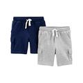 Simple Joys by Carter's Jungen Knit Cargo, Pack of 2 Shorts, Marineblau/Grau, 4 Jahre (2er Pack)