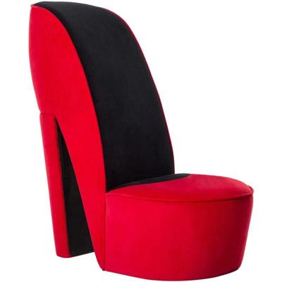 Vidaxl - Stuhl in Stöckelschuh-Form Rot Samt Image