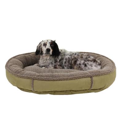 Carolina Pet Company Medium Sage Faux Suede and Tipped Berber Round Comfy Cup