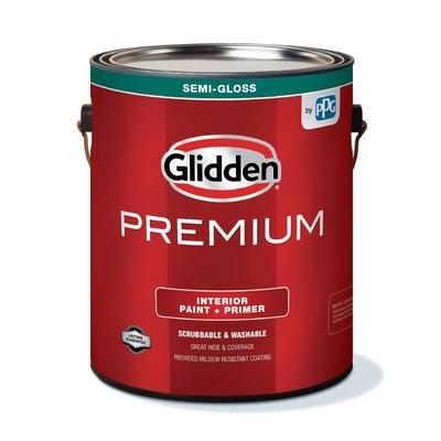 Glidden Premium 1 gal. Base 1 Semi-Gloss Interior Paint, White