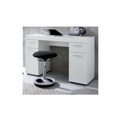 Schreibtisch Amanda in Hochglanz weiß Laptoptisch für Homeoffice und Büro 120 x 76 cm Image