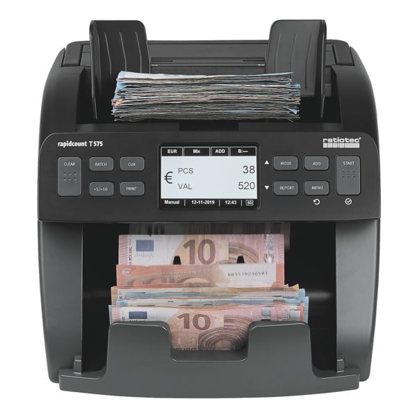 ratiotec Banknotenzählmaschine »Rapidcount T 575«, 26.8x25.5x26.3 cm