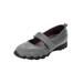 Wide Width Women's CV Sport Basil Sneaker by Comfortview in Grey (Size 7 1/2 W)