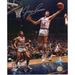 "Jerry Lucas New York Knicks Autographed 8"" x 10"" Rebounding in White Jersey Photograph"