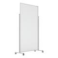 Nies- und Spuckschutz Trennwand mit Rollen »Evolution mobil« Acrylglas 122 x 46, silber, Magnetoplan, 122x200x46.5 cm