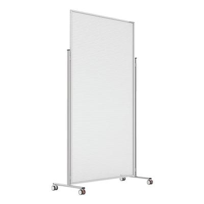 Magnetoplan Nies- und Spuckschutz Trennwand mit Rollen »Evolution mobil« Acrylglas 122 x 46, silber, 122x200x46.5 cm Image