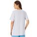 Plus Size Women's Sleep Tee by Dreams & Co. in Heather Grey (Size 3X) Pajama Top