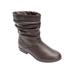 Extra Wide Width Women's Madison Bootie by Comfortview in Brown (Size 9 1/2 WW)