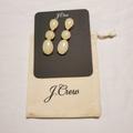 J. Crew Jewelry | - J. Crew Triple Stone Drop Earings White | Color: Cream/White | Size: Os