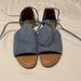 American Eagle Outfitters Shoes | American Eagle Suede Covered Ankle Tie Sandals | Color: Blue/Tan | Size: 8