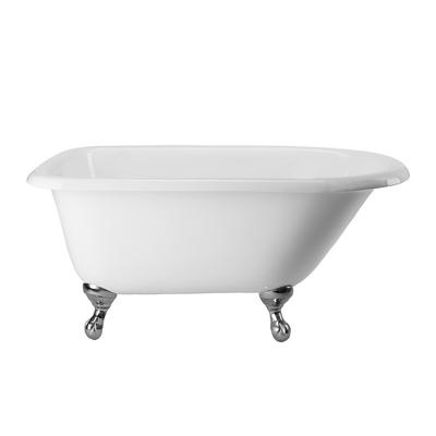 Randolph Morris Norfolk 48 Inch Cast Iron Classic Clawfoot Tub - No Faucet Drillings LG48RT0WRBC